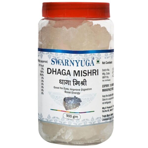 Swarnyuga Dhaga mishri 100% Organic Pure and Natural, Dhaga Mishri Crystal Thread Sweet candy 900 Gram